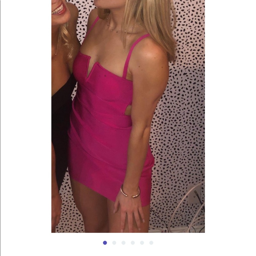 NBD X NAVEN Hot Pink Dress